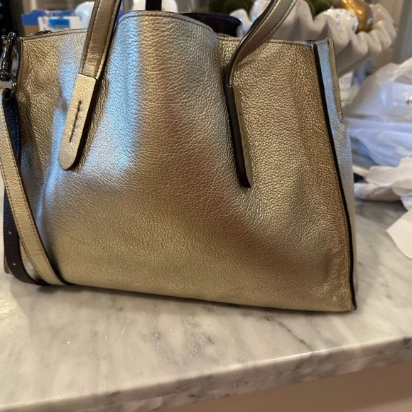 Coach Metallic Gold Shoulder Bag - Picture 6 of 13